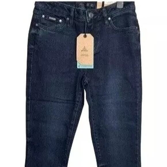 NWT prAna Sienna Skinny Stretch Cotton Jeans Mid Rise 16 / 28 Deep Blue #3221 - Picture 3 of 14